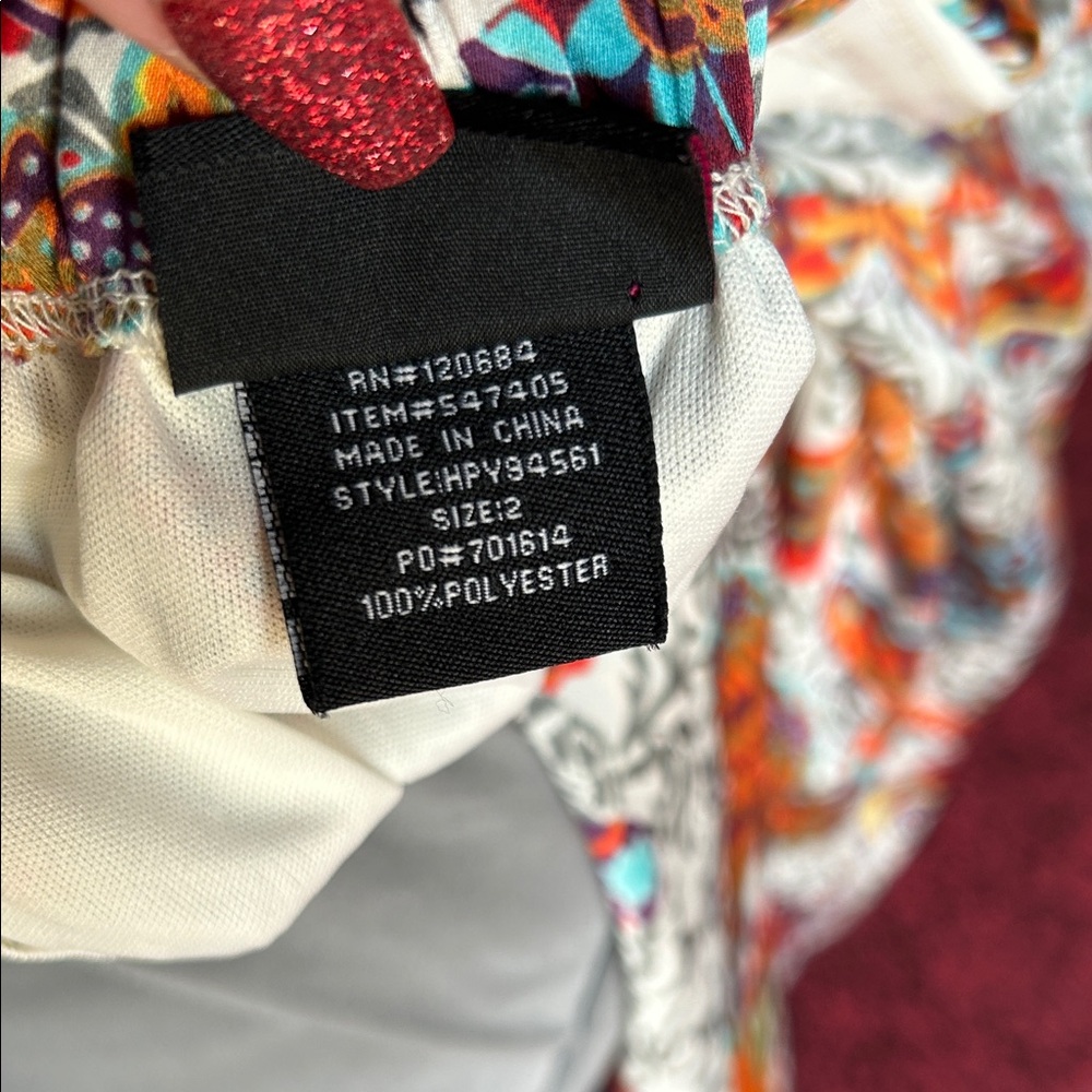 Torrid Floral Strapless Dress, Size2 - Picture 3 of 5